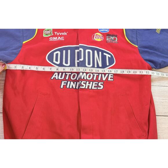 NASCAR Vintage Chase Authentics Dupont Faded Jeff Gordon Flames Jacket Size M - Picture 3 of 11